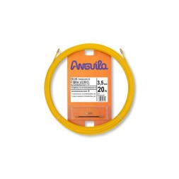 Guía Pasacables Anguila  3,5mm 30mt, Fibra de Vidrio recubierta. Terminales intercambiables. Amarillo