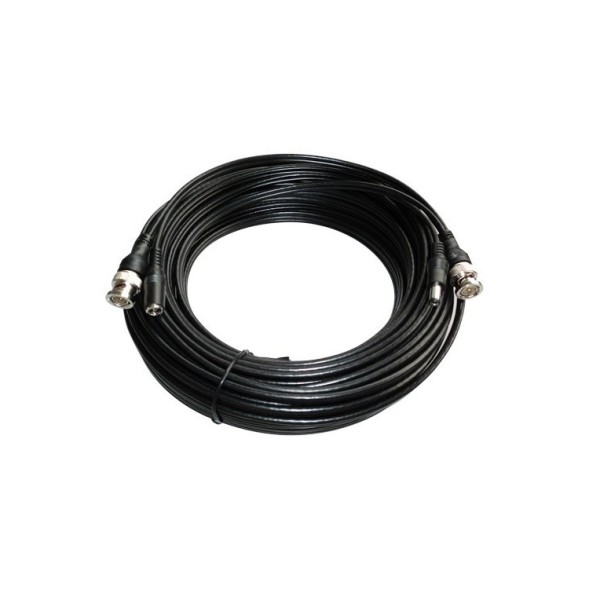 Cable coaxial RG 59 con alimentación preconectorizado con BNC + DC. 40mts