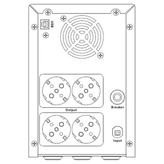 ДБЖ Hikvision DS-UPS3000-R - 3000ВА 1800Вт AVR LCD