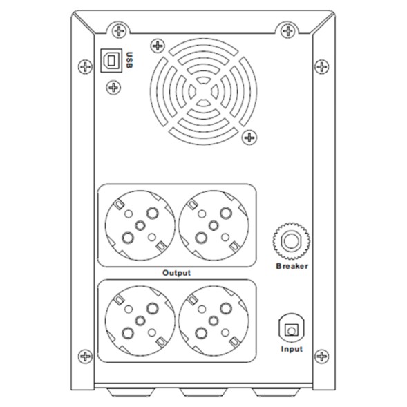 ДБЖ Hikvision DS-UPS3000-R - 3000ВА 1800Вт AVR LCD