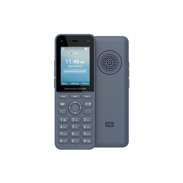 Teléfono IP Wi-Fi 6 AX 3 cuentas SIP, Batería 3000 mAh, USB-C, Roaming 802.3k/r/v, WPA3