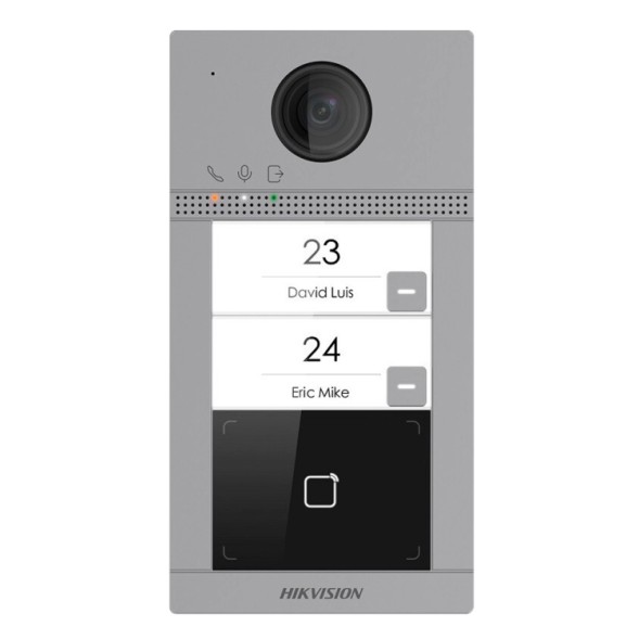 Videoportero IP Wifi 2 viviendas de superficie, para supervisión vía smartphone. Lector Mifare.