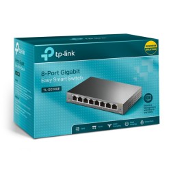 Switch Gestionable Easysmart de 8 puertos Gigabit, carcasa metal