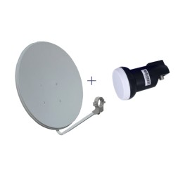 Kit Antena parabólica 60cm tipo offset. G: 36,67dB (12,5GHz).,Color RAL 7035. + LNB 11