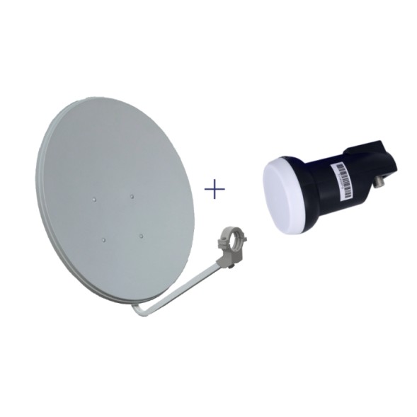Kit Antena parabólica 60cm tipo offset. G: 36,67dB (12,5GHz).,Color RAL 7035. + LNB 11