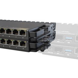 Accesorio para montaje de RB5009 en 1U de Rack 19" (modo apilado en una torre o dos)