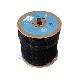 Cable coaxial EKSELANS CCR 11 CU - 300 m, cobre, Clase A, ICT-2, negro