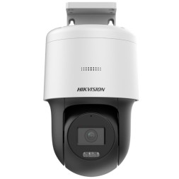 Cámara IP domo PT, 4Mpx Dark Fighter, Dual light IR Luz blanca 30mts, Lente 2.8mm. H265+,  PoE802,3af, IP66. Audio