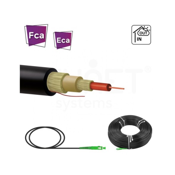 Pigtail FO Keynet  F551-PT-SA-ELP16N-080  - 1xSC/APC, SM G657A2, doble cubierta interior/exterior, CPR Eca/Fca, 80mts