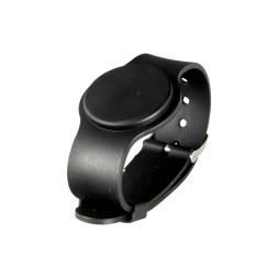 Pulsera RFID NEGRA AJUSTABLE DE SILICONA de proximidad para sólo lectura. 125Khz