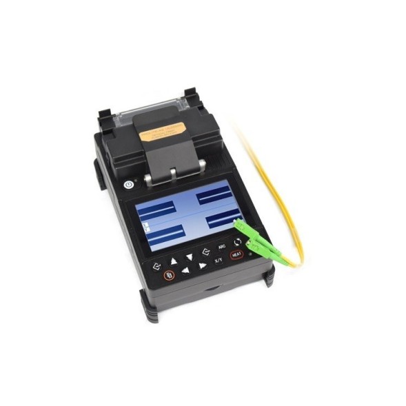 Fusionadora mini de fibra óptica con fusión por núcleo. Extraplana