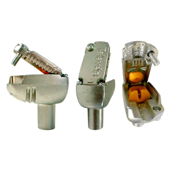 Conector PRO Easy F, "CEI", Acodado blindado. Hembra. Zamak. Clase A+