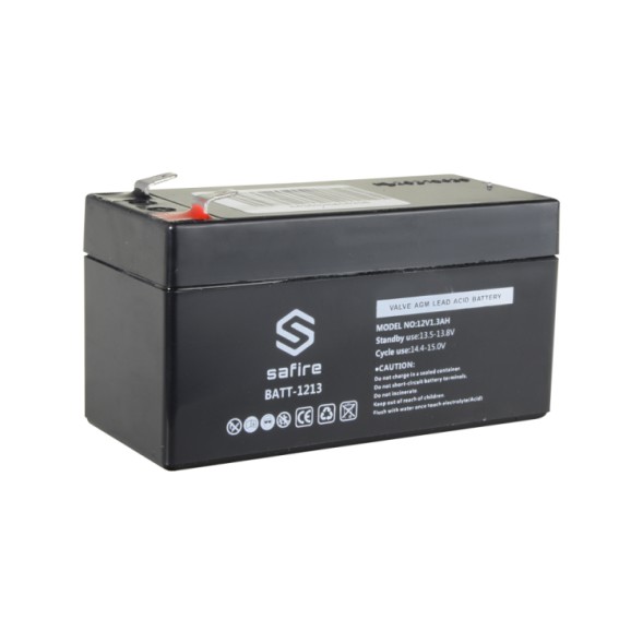 AGM акумулятор SAFIRE BATT-1213 - 12 В 1,3 Аг F1