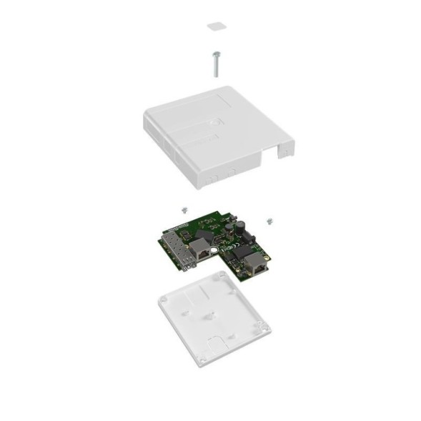 Inyector de potencia para montaje en pared. x2 puertos Gb,x1SFP