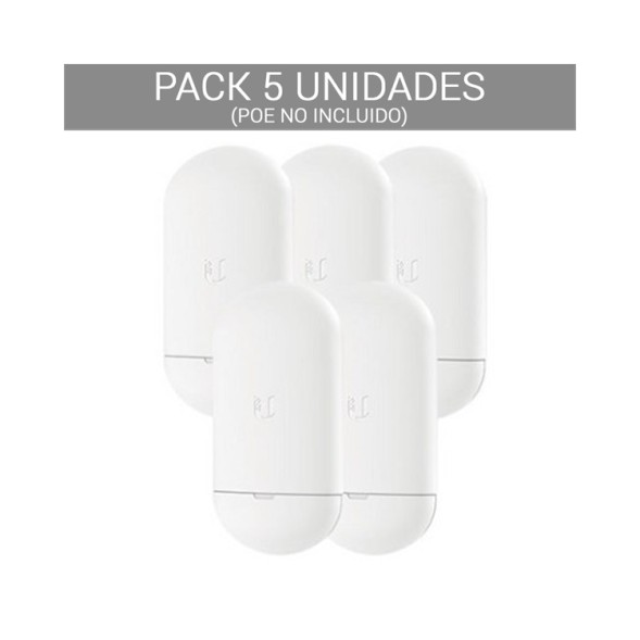 PACK 5 AP AC 5Ghz, 25dBm, x2 antenas 13dBi, puerto Gigabit, 2x2 MIMO