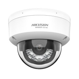 Cámara IP domo HiWatch HWI-D140HA-LU - 4 MP, luz híbrida, audio, PoE