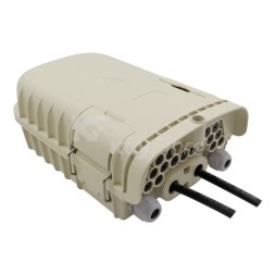 Коробка для до 16 абонентів, 4E кабелю, касета 1x8 у комплекті, IP65 (зовнішня). Бежева