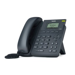 Teléfono IP de 1 cuenta SIP, Pantalla LCD de 132 x 64 pixeles, 2 puertos 10/100 Ethernet, POE