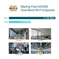 AP AX Wifi 6 2.4/5Ghz para techo o pared, 30dBm, antenas de 4/5dBi, 1 puerto Gigabit 2.5Gb, 5400mbps