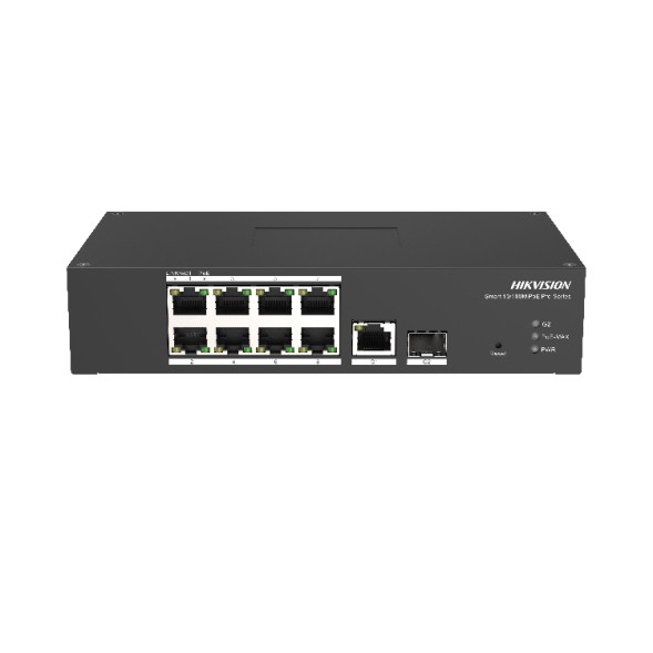 Switch de 8 puertos 10/100 POE/POE+  120W + x1gb UPLINK + x1 SFP, Industrial. Carril DIN