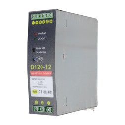 Fuente de alimentación conmutada 12V/10A, 120W. Montaje en carril DIN