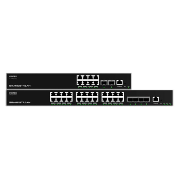 Switch gestionable L3, x8Gb, x2 SFP+. Sobremesa / Pared. Sin ventilador