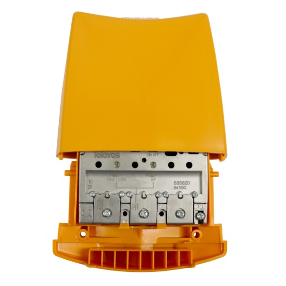 Amplificador de mástil 5G, 1 Entrada: FM/BIII/DAB/UHF. G: 36dB. Salida 123dBµV