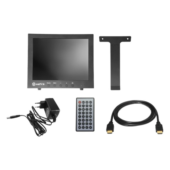 Monitor CCTV Safire SF-MNT10BNC-XGA - 10", XGA, BNC loop, HDMI/VGA, altavoces, VESA