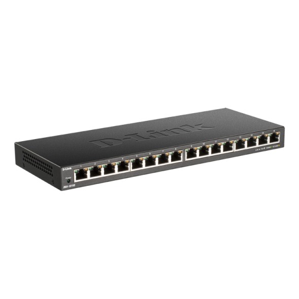 Switch de 16 puertos Gigabit, caja de metal. Para sobremesa/Rack