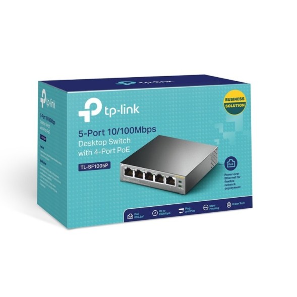 Switch x5 Sobremesa 4 puertos POE