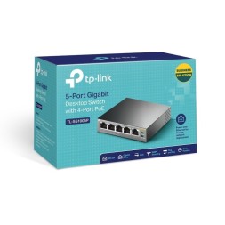 Switch de Sobremesa de 5 Puertos Gigabit con 4 puertos PoE 56W