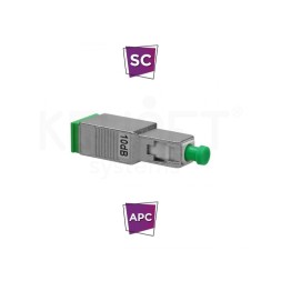 Оптичний атенюатор SC H-M APC SM, металевий, 10дБ