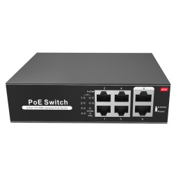 Switch de 4 puertos 10/100 POE+,  + x2 puertos 10/100. Sobremesa