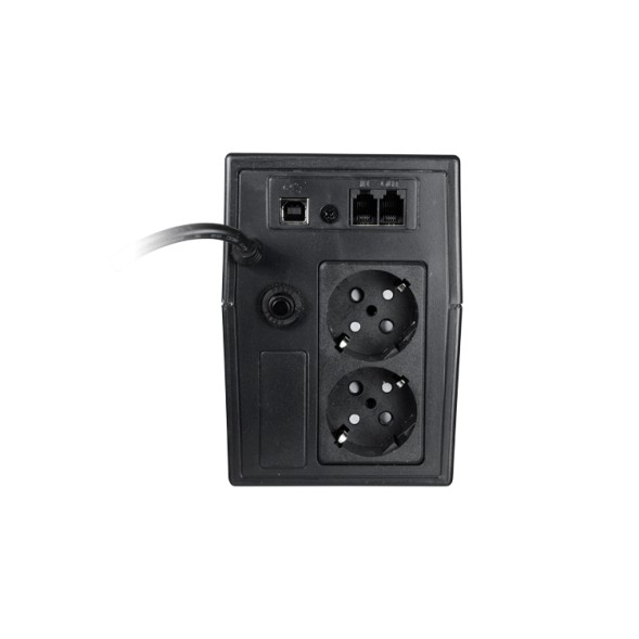 SAI OFF-LINE 600VA / 360W, Entrada 220-240 Vac, x2 Shcuko, x2 RJ11