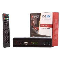 Приймач TDT Opticum Nytrobox X - DVB-T2/C, Full HD 1080p, H.265/HEVC, HDMI/SCART, PVR