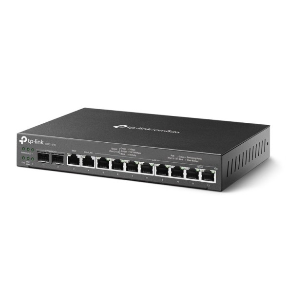 Шлюз VPN Omada TP-Link ER7212PC – 8 PoE+, 2 SFP, двоядерний процесор 1,2 ГГц, вбудований контролер