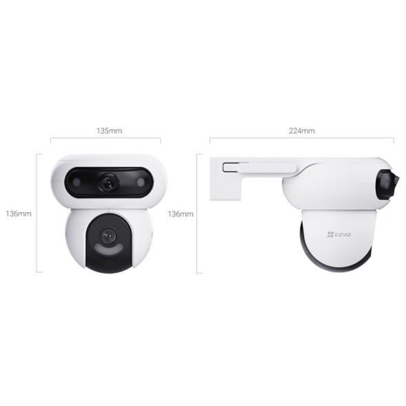 Cámara dual PT Wi-Fi EZVIZ CS-H90-R100-8H44WKFL - 2K+, 2.8/6mm, 40m
