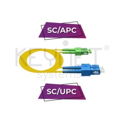 Latiguillo DX SC/UPC - SC/APC, G657A2, SM, 3mm, LSZH-FR, 2mts
