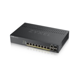 Switch x8 Gb POE 130W, x2 COMBO (Gb/SFP) Gestión Smart mode, standalone o NebulaFlex Cloud. Refrigeración ultrasilenciosa. Sobr