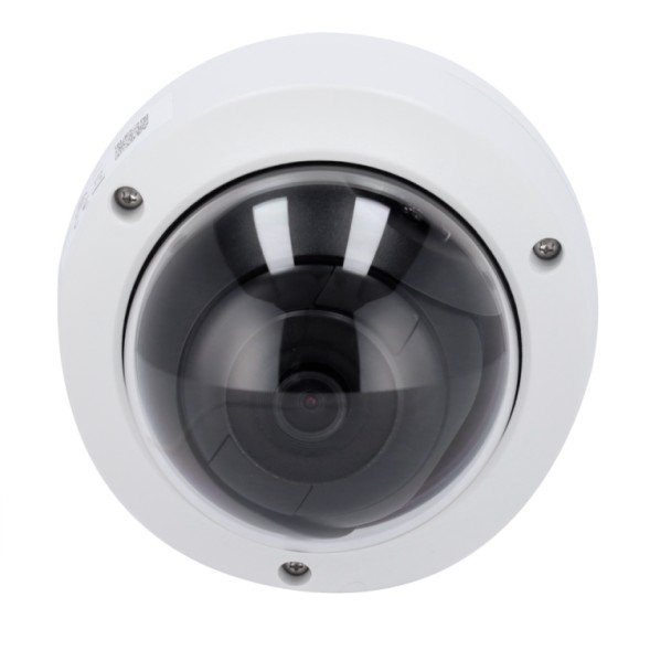 Cámara IP domo, 4MPx, IR 30mts, 2.8mm, H.265+, PoE802.3af. IP67. IK10
