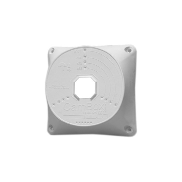 Caja de conexiones para cámaras domo - Plástico - 128 mm (diámetro base). Blanco