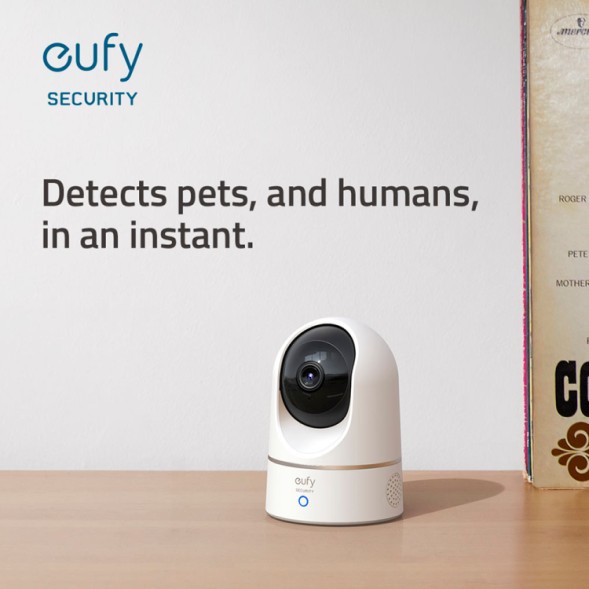 Cámara IP Wifi PTZ, 2K, IR 10mts, lente 2.8mm, H.265, Interior