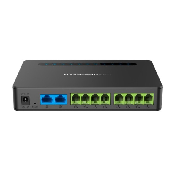 Adaptador Teléfonico Analógico (ATA) de 2 puerto FXS y 8 puertos 10/100, x2 puertos Gb, enrutador Gigabit NAT integra