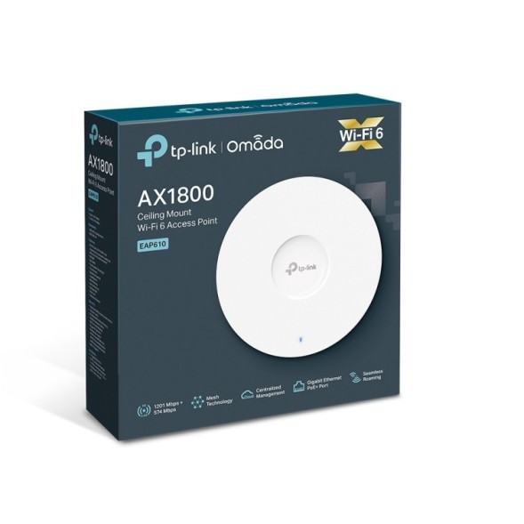 Punto de acceso WiFi 6 TP-Link EAP610 - PoE+ AX1800