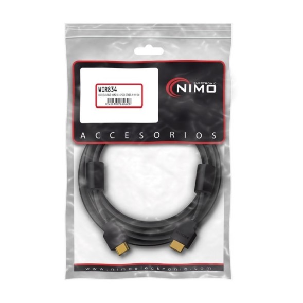 Кабель HDMI 10 метрів 2.0b, сумісний з 4K при 60Гц, Hi-Speed Ether, M-M з феритами.