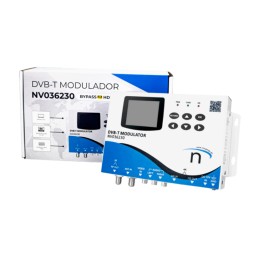 Modulador UHF/VHF/RF DVB-T 4K QPSK/16QAM/64QAM.MER:35dB Pantalla LCD 2,4"  E: CVBS/HMDI