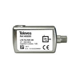 Filtro de Rechazo 5G, C48, mayor 25dB. Interior, Pérdida inserción 1dB. Conector F