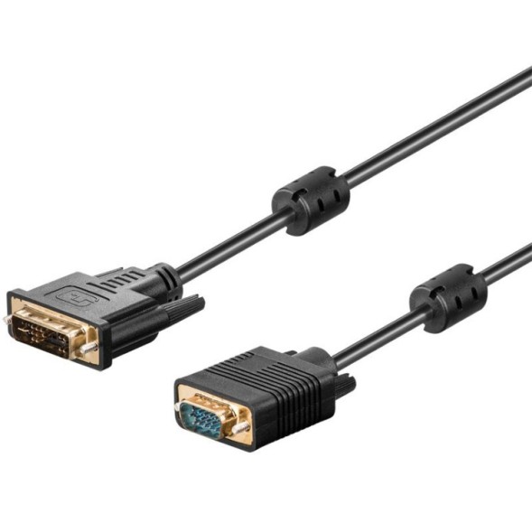 Кабель DVI-I на VGA NIMO WIR1080 - DVI-I (12+5) чоловічий на VGA HD15 чоловічий, 2 м