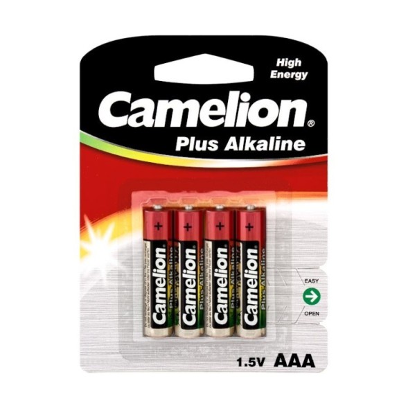 Paquete de 4 pilas Alcalinas LR03 AAA, 1,5V, Alcalina