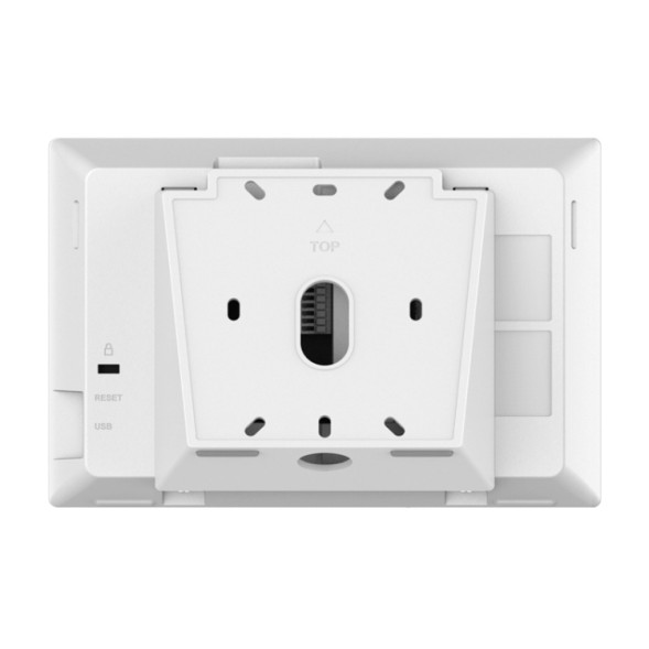 Pantalla e Interfono HD 7", x6 SIP, Android 13, x8 entradas de alarma y x2 salida de alarma. POE y Wifi. Blanca